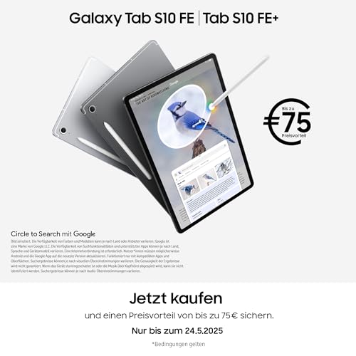 Samsung Galaxy S10 FE+ AI-Tablet Inkl. S Pen: 256GB Speicher, 12GB RAM, Silber