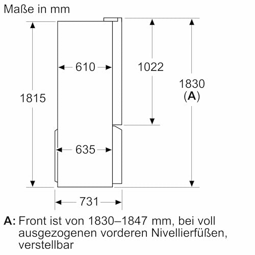 SIEMENS (KF96IAPEA) iQ500 NoFrost Smarter French-Door Kühlschrank: Eis- und Wasserspender, Anti-Fingerprint