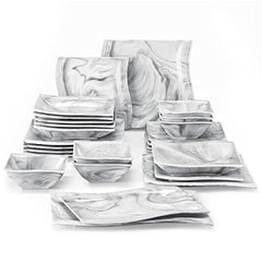 MALACASA 'Series Flora' (26-piece porcelain dinnerware set): dinner service plate set