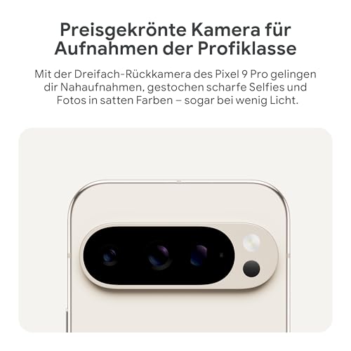Google Pixel 9 Pro XL (128GB) mit Gemini ohne SIM-Lock, Dreifach-Rückkamerasystem, KI-Technologie