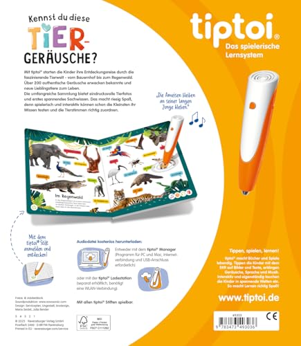 Ravensburger - tiptoi® Kennst du diese Tiergeräusche? | Pappbilderbuch