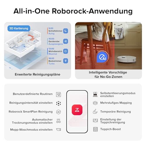 roborock Qrevo S Saug- & Wischroboter mit 7000Pa | Selbstreinigung & Navigation
