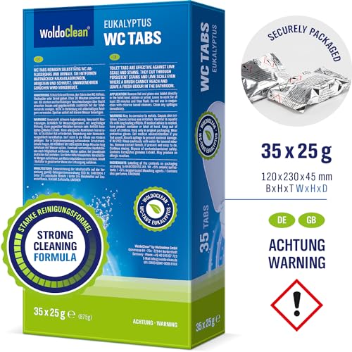 WC-Tabs 'Eukalyptus' 3-Phasen Kraftformel | 35 Frische-Tabs a 25g