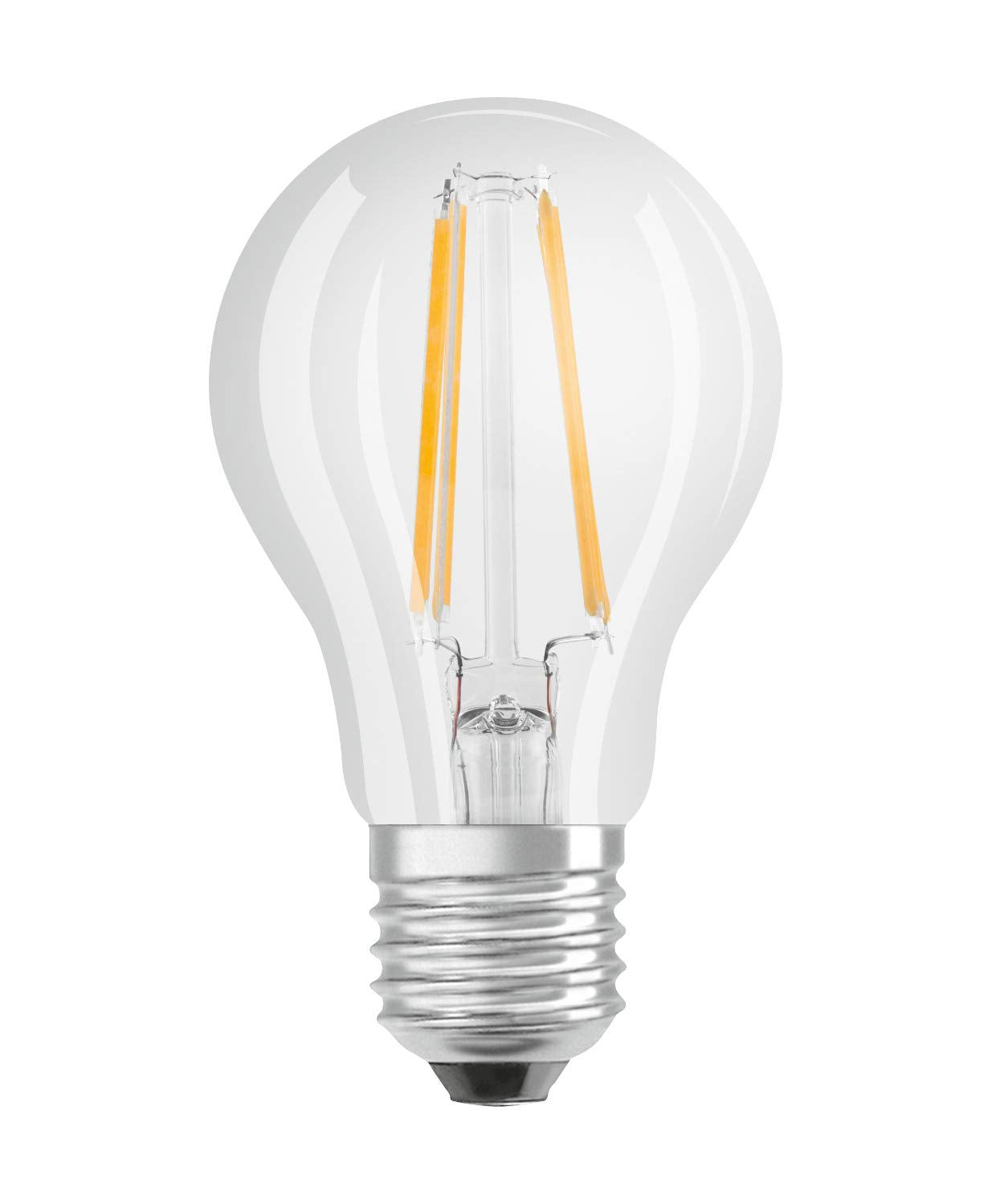 Osram LED Base Classic A lamp, socket: E27 | (Warm white 2700 K: 7W): Clear - Pack of 5