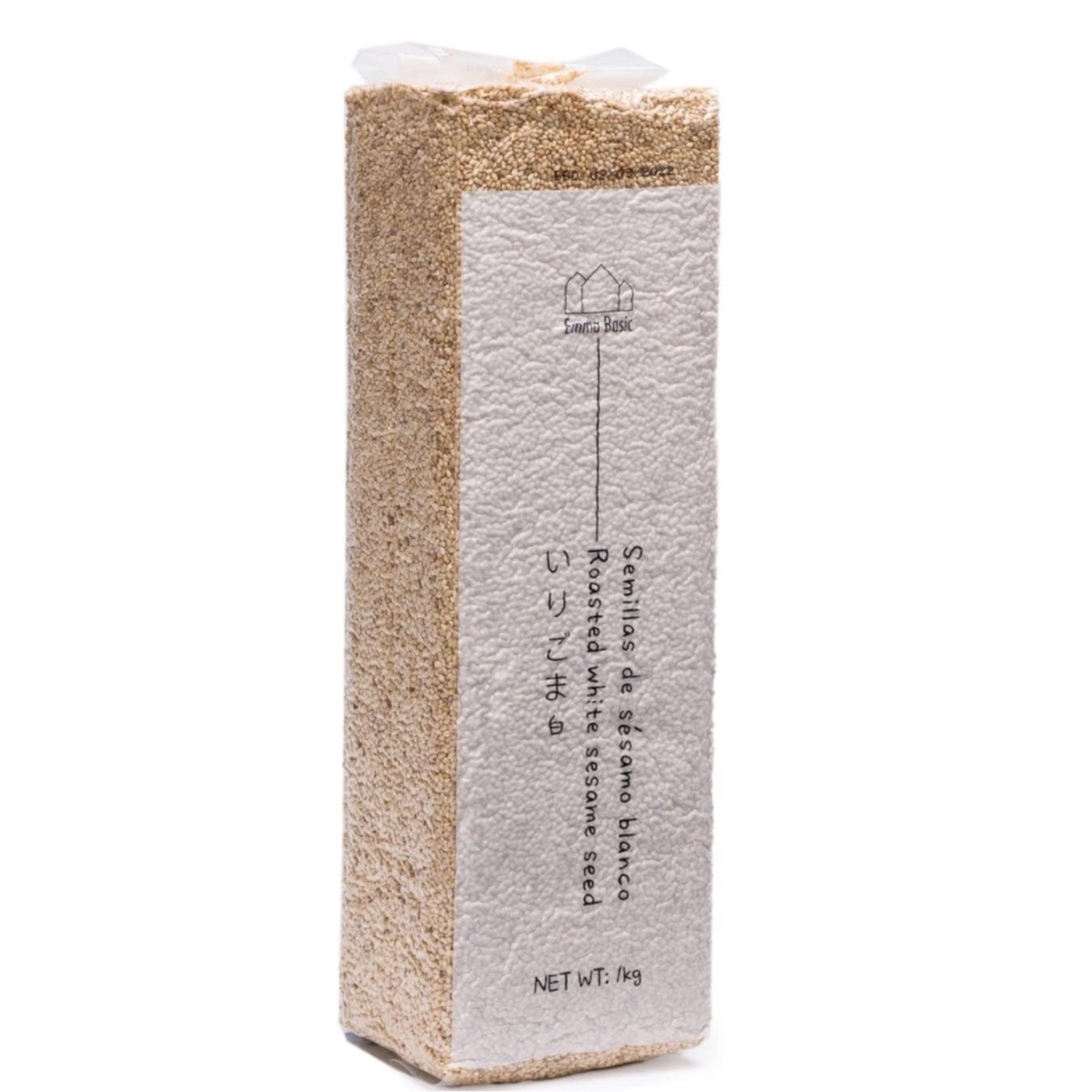 Emma Basic: Geröstete weiße Sesamkörner (1kg) mit nussigem Geschmack