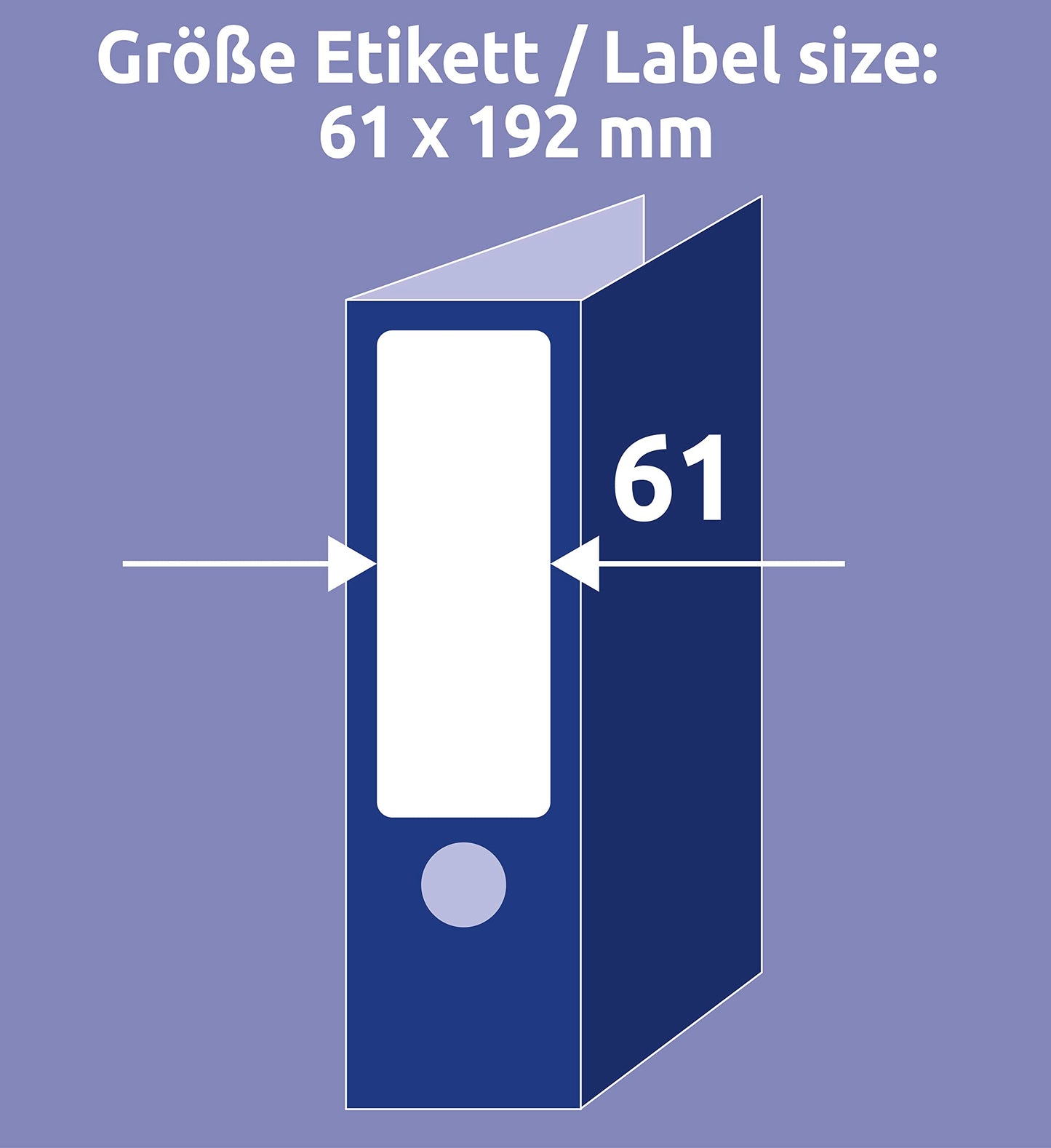 AVERY Zweckform (L4761-25) Binder Spine Labels (61x192mm) with Ultragrip: Self-adhesive, 30 Sheets