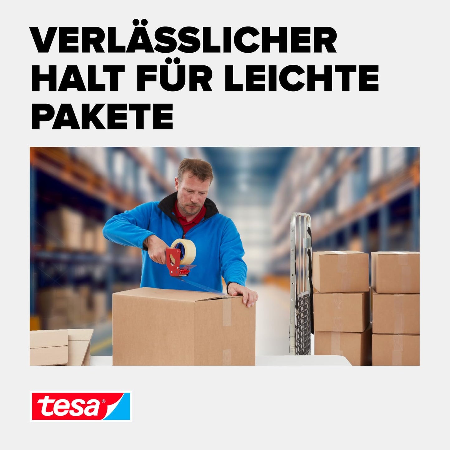 tesa 64014 Verpackungsband (Transparent): 6 Rollen à 66m x 50mm, leise & UV-beständig