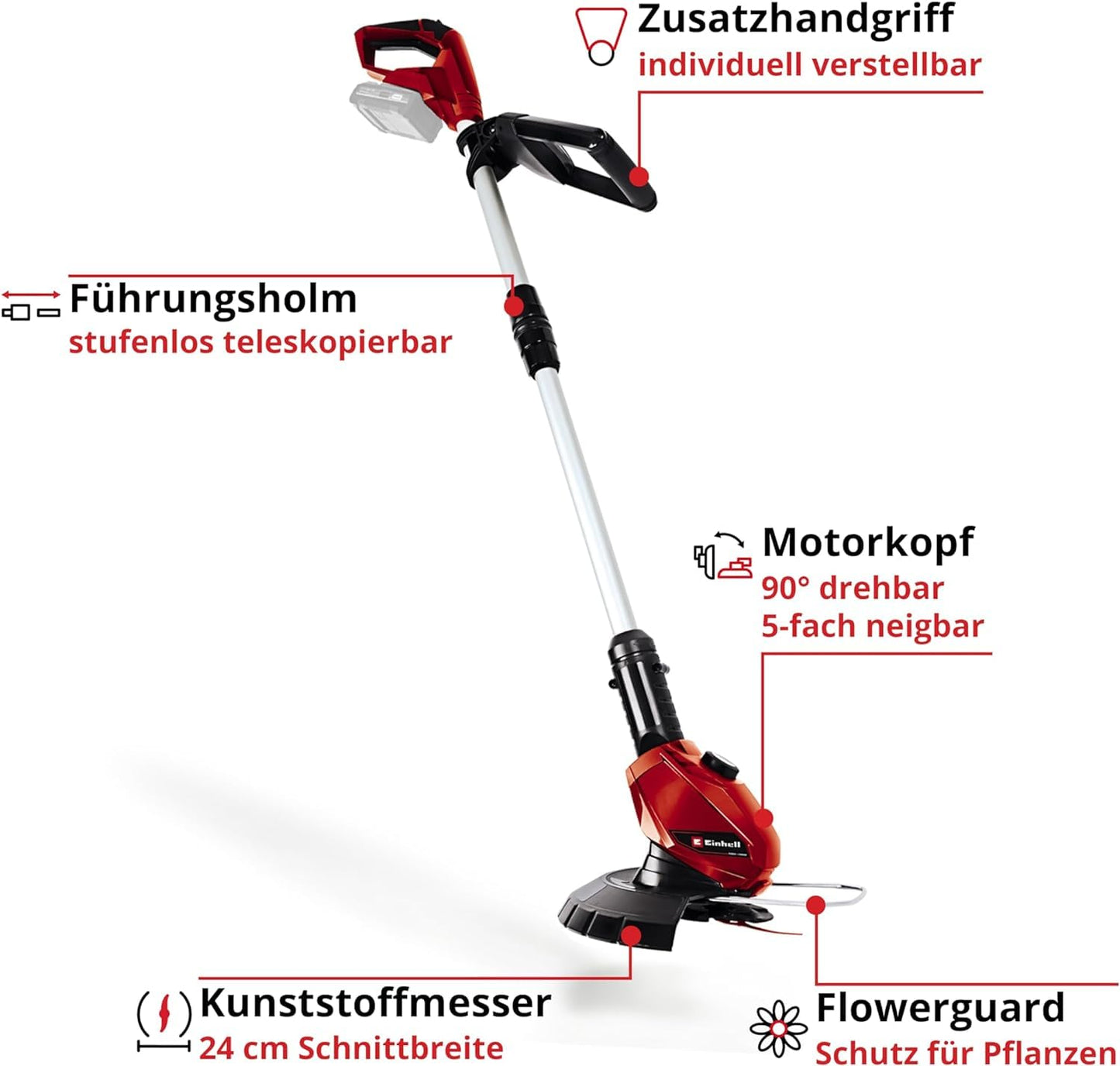Einhell Akku-Rasentrimmer (GE-CT 18) Li Solo Power X-Change ohne Akku und Ladegerät