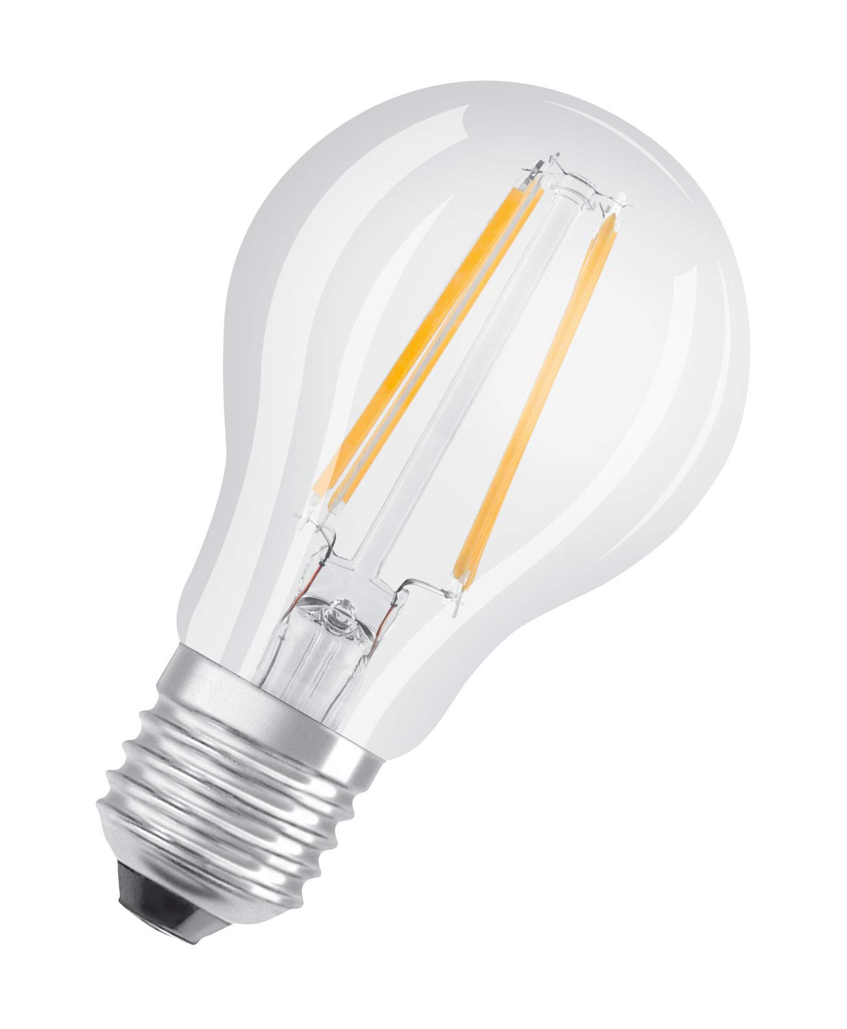 Osram LED Base Classic A lamp, socket: E27 | (Warm white 2700 K: 7W): Clear - Pack of 5