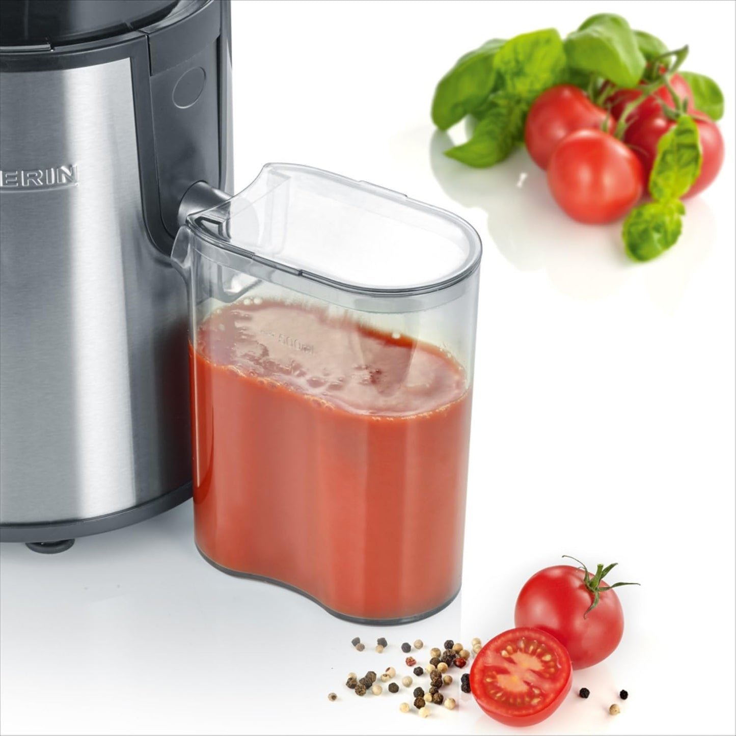 SEVERIN juicer (ES3566) made of stainless steel (500ml) with collecting container