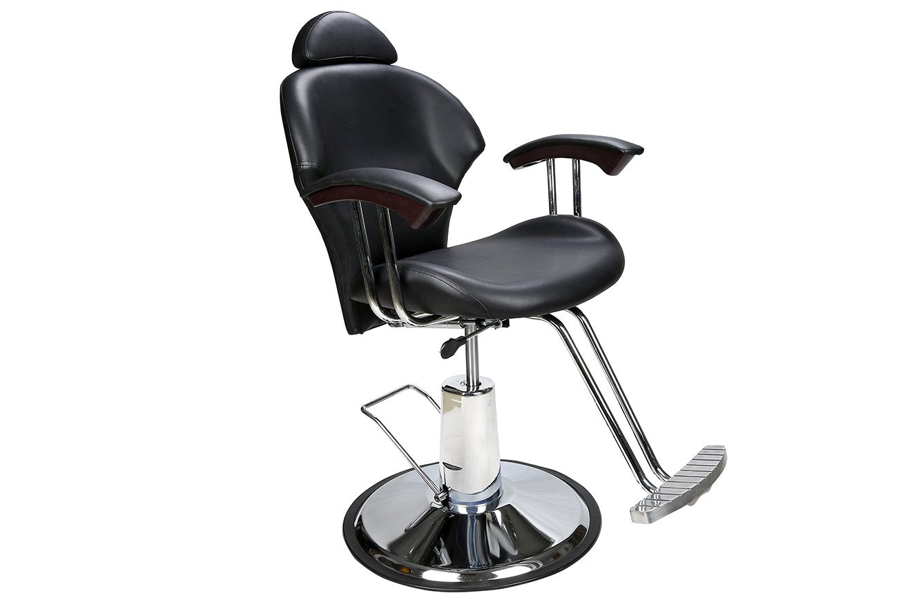 Barberpub Friseurstuhl | Hydraulisch, bis 135° kippbar mit Gasfeder-Sperre, 360° drehbar