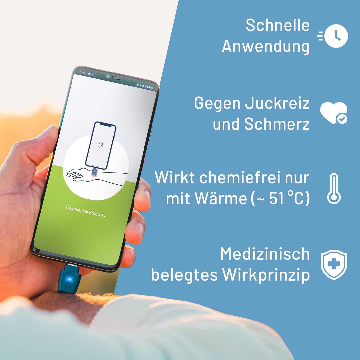 heat it - Insektenstichheiler für dein iPhone: Chemiefreie Behandlung mit konzentrierter Wärme