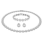 Swarovski 'Una Angelic' jewelry set: elegance in crystal and rhodium
