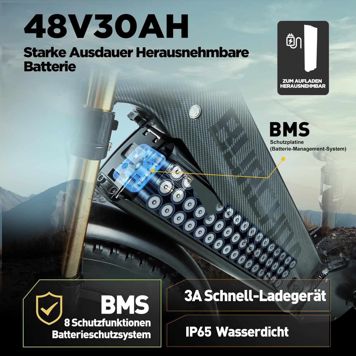 BURCHDA HC26 dual-motor e-bike with LCD display: 190Nm, 1440Wh battery up to 160km