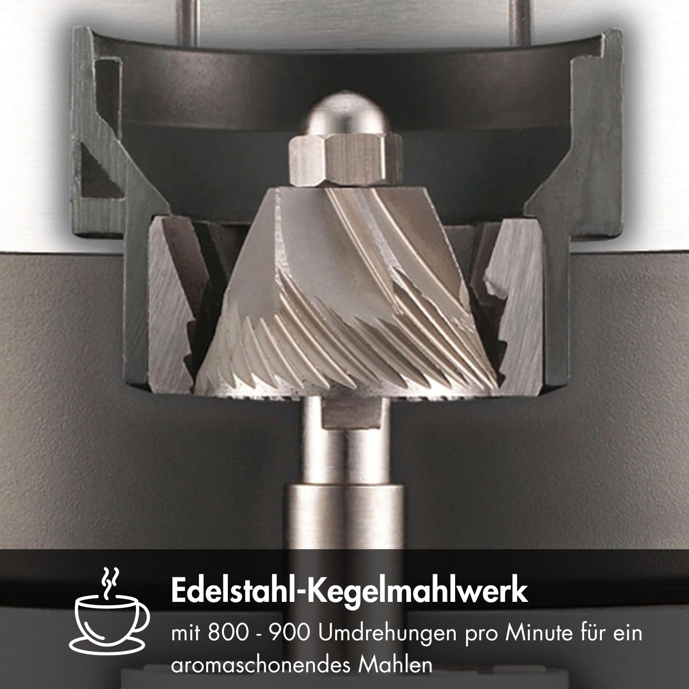 GRAEF (CM800) Elektrische Kaffeemühle '128W' mit Aluminiumgehäuse | 350g Bohnenbehälter