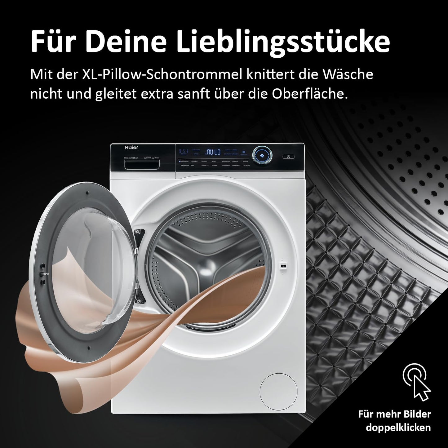Haier I-PRO SERIE 7 (HW80-B14979) Waschmaschine (8kg) inkl. Dampffunktion, Selbstreinigungssystem