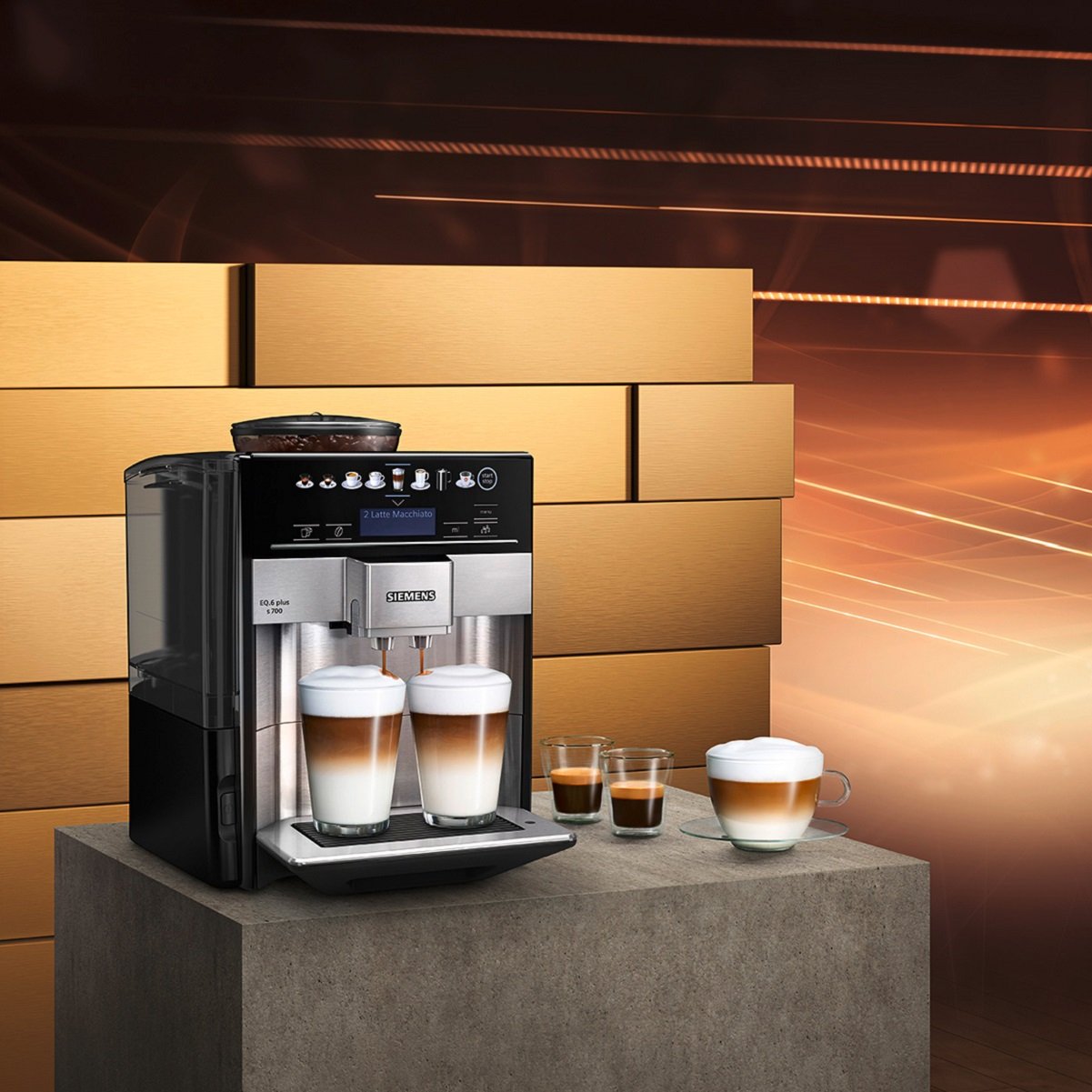 SIEMENS (EQ6 Plus S700 TE657503DE) fully automatic coffee machine: 1500W