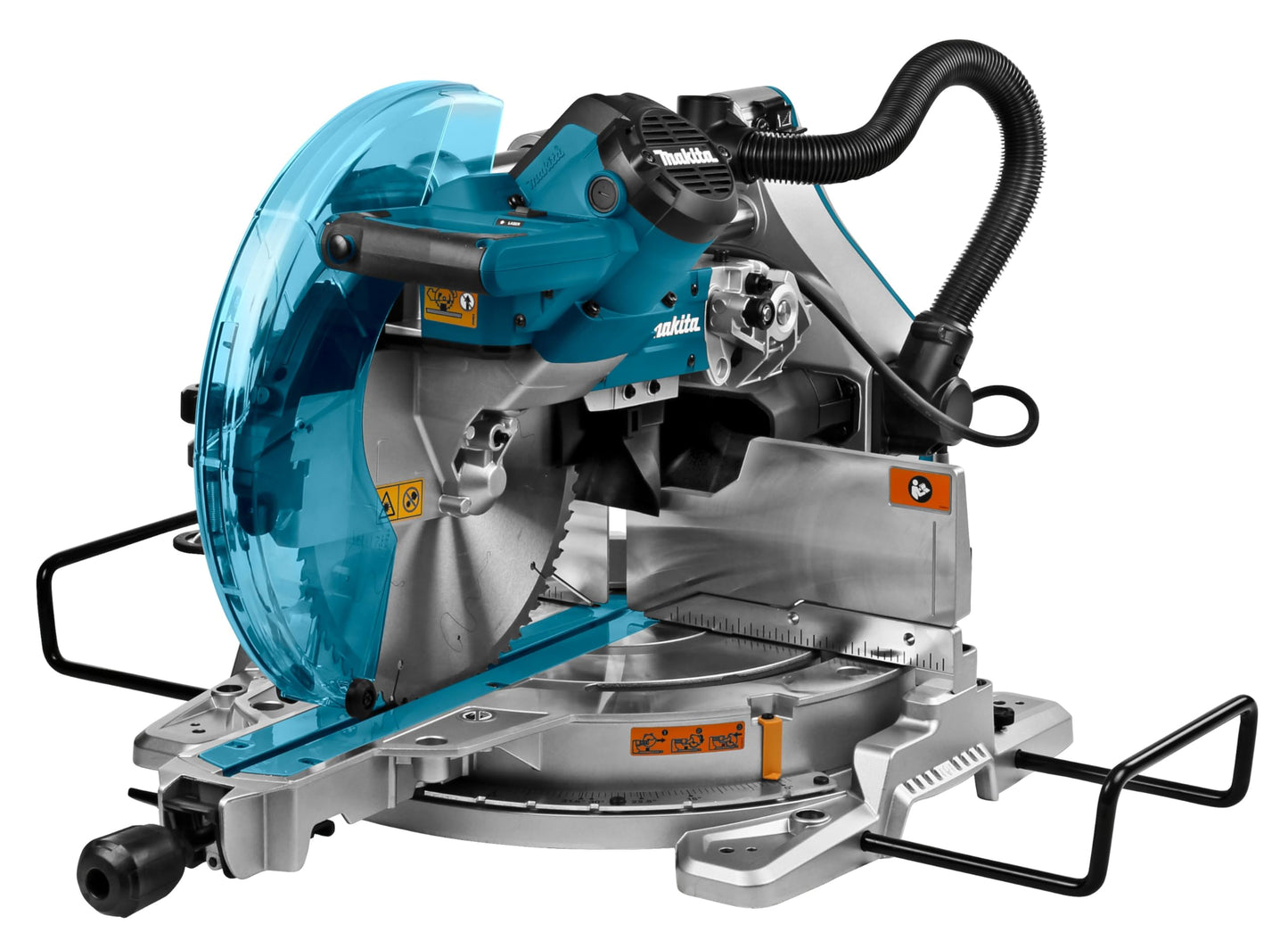 Makita miter saw (LS1219L) with laser guidance & space-saving design: 305mm