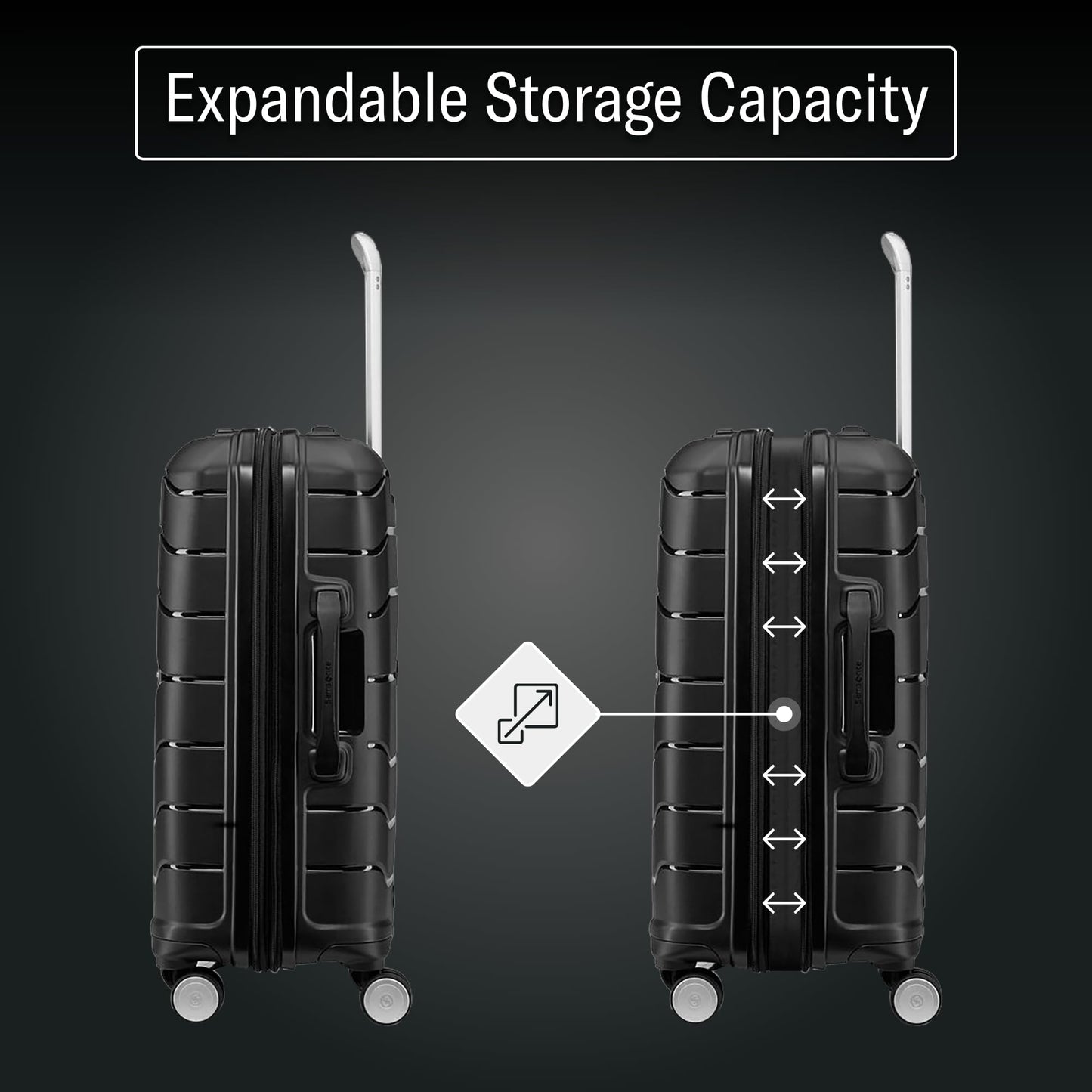 SAMSONITE 'Freeform Hardside' hard-shell suitcase: Expandable with double swivel wheels