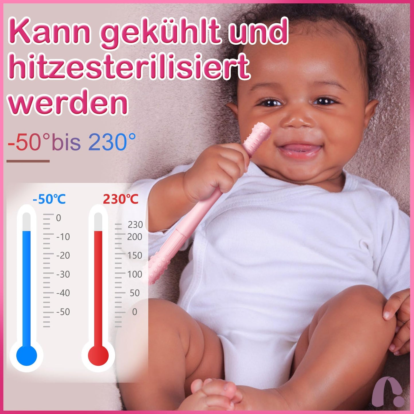 OKONKN Beißröhrchen (6 Stück): Zahnungshilfe aus Silikon - BPA-frei & kühlbar