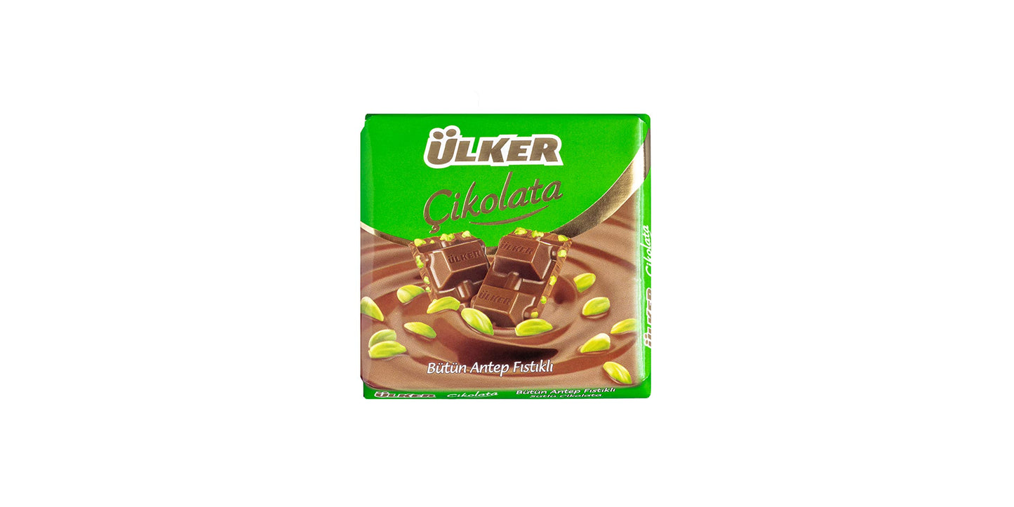 ÜLKER Milk Chocolate 'Çikolata' with Whole Pistachios (6x 70g)