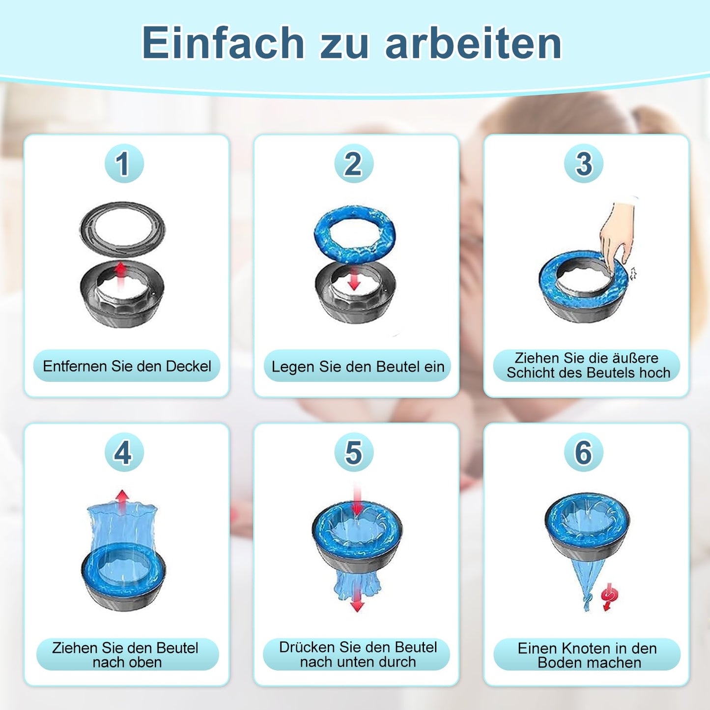 PARPAT Windeleimer Nachfüllkassetten 12er-Pack | Geruchsdichte Nachfüllfolie 4,5m