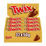 TWIX Caramel & Biscuit Chocolate Bars (32 x 50g): Large Pack (1600g)