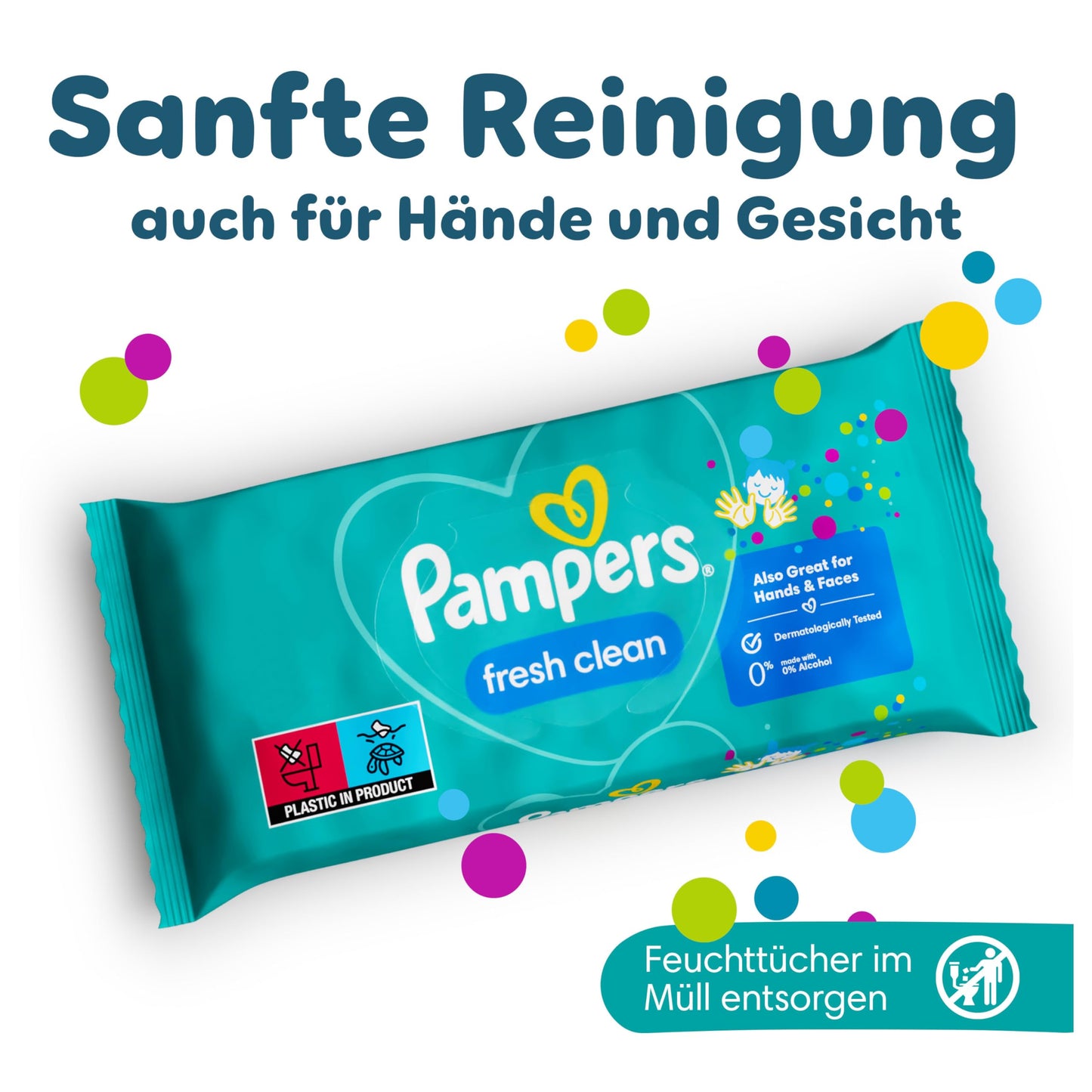 Pampers Fresh Clean Wipes (15 pack): Gentle cleansing for sensitive baby skin, with a fresh scent