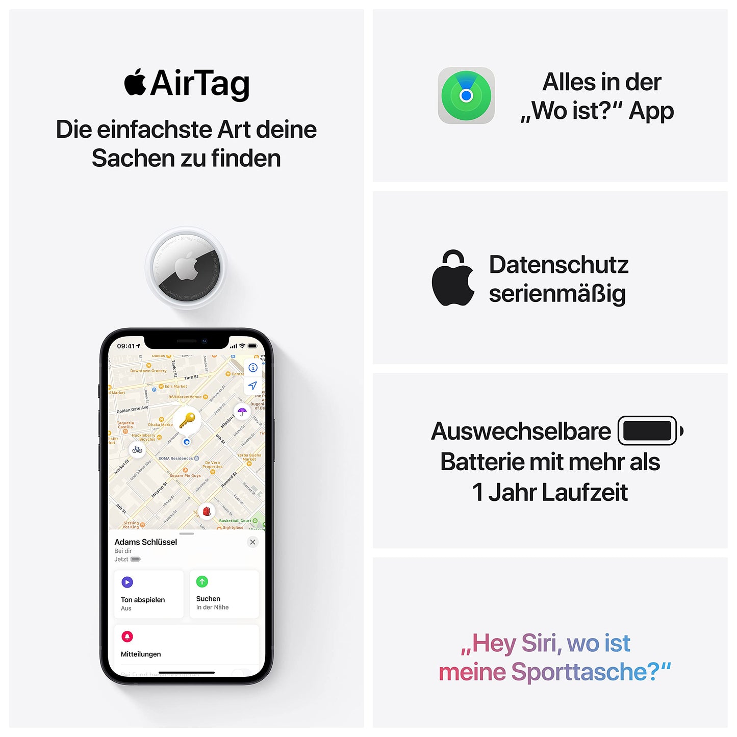 Apple AirTag - Easy setup with iPhone or iPad | Keep track of your belongings