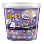 Milka Naps Mix (1kg can): Smoothly melting mini chocolate bars made from Alpine milk