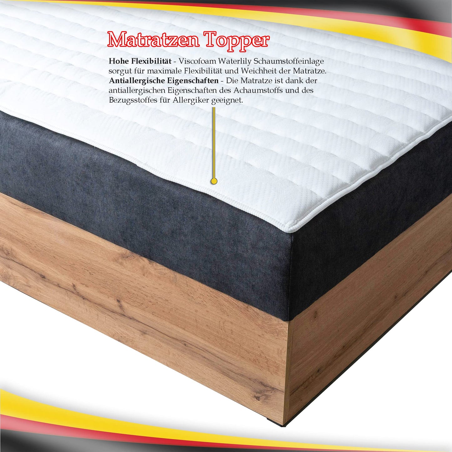 Boxspring-Doppelbett 80x200cm mit Bonellmatratze | Bettkasten für Bettwäsche und Topper