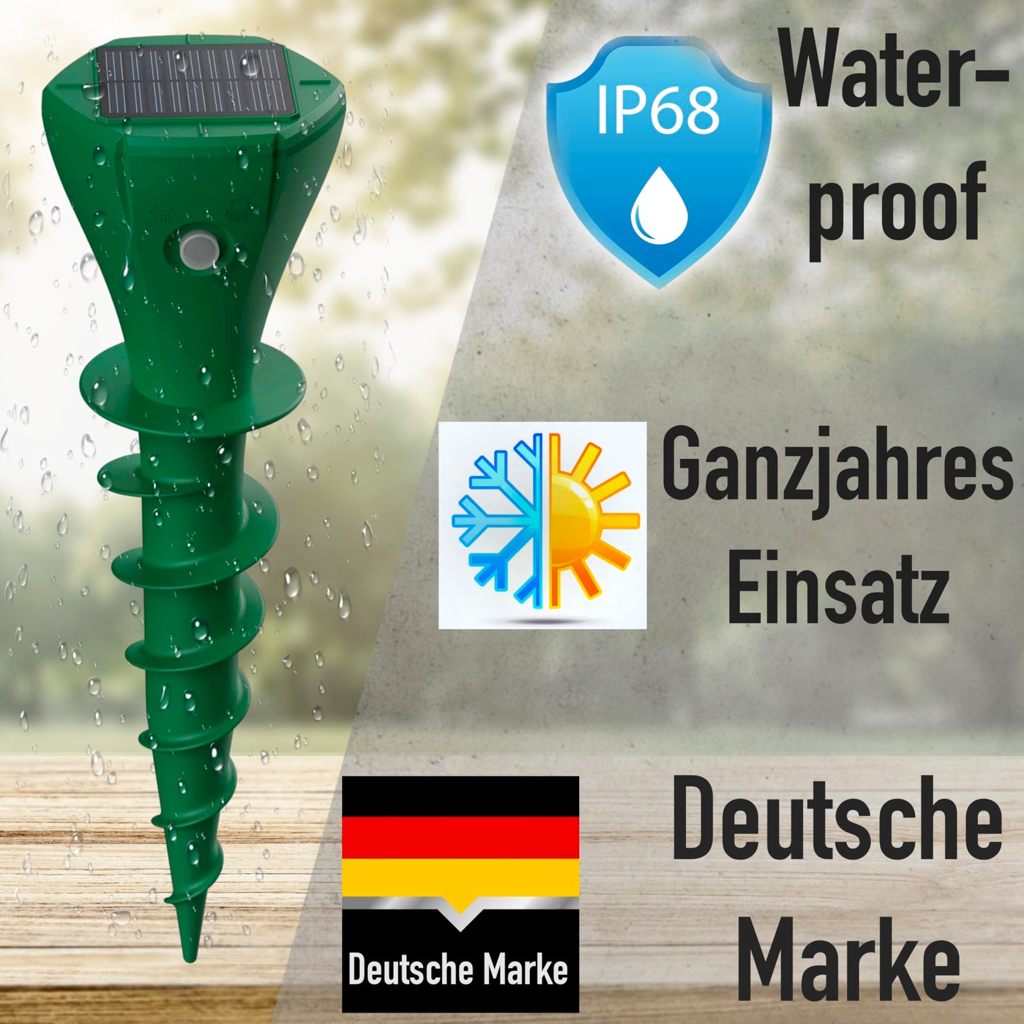 EdenGardens® 'MOLE Repeller' (2er Pack) Maulwurf-Vertreiber OHNE Karbid