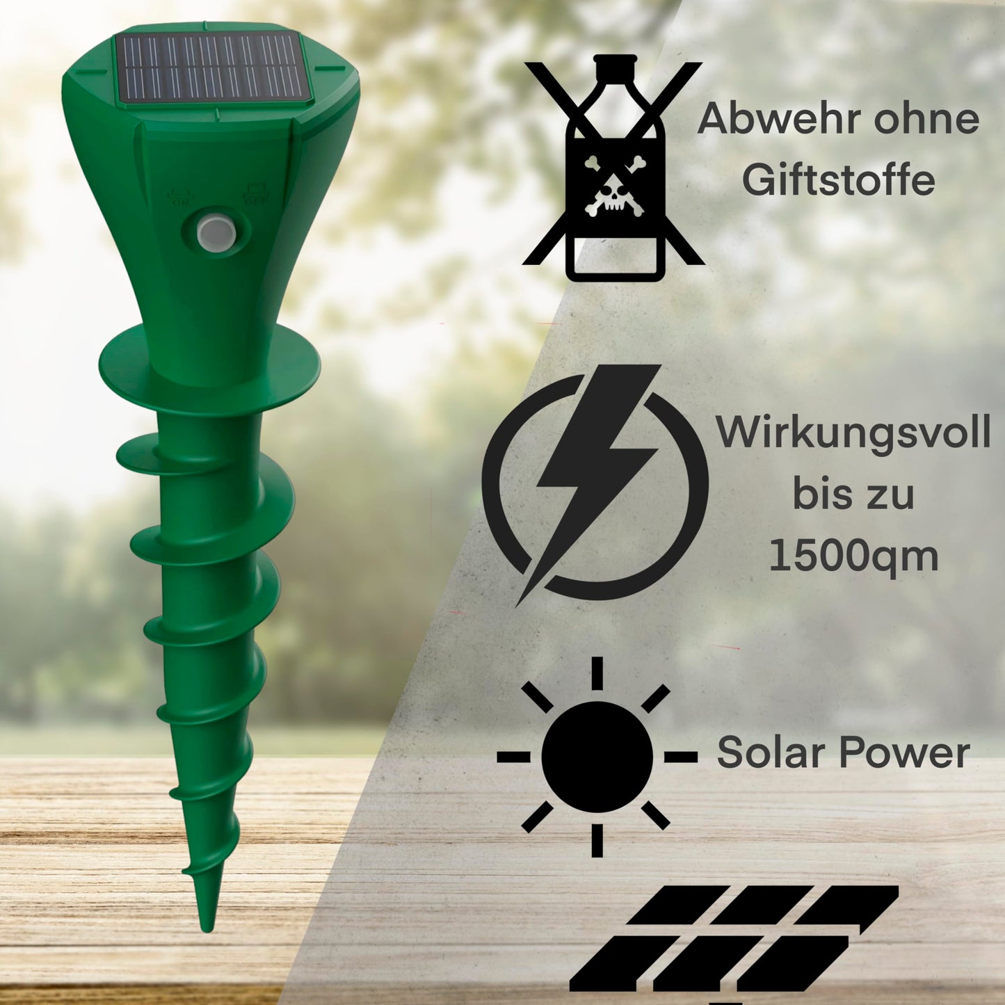 EdenGardens® 'MOLE Repeller' (2er Pack) Maulwurf-Vertreiber OHNE Karbid