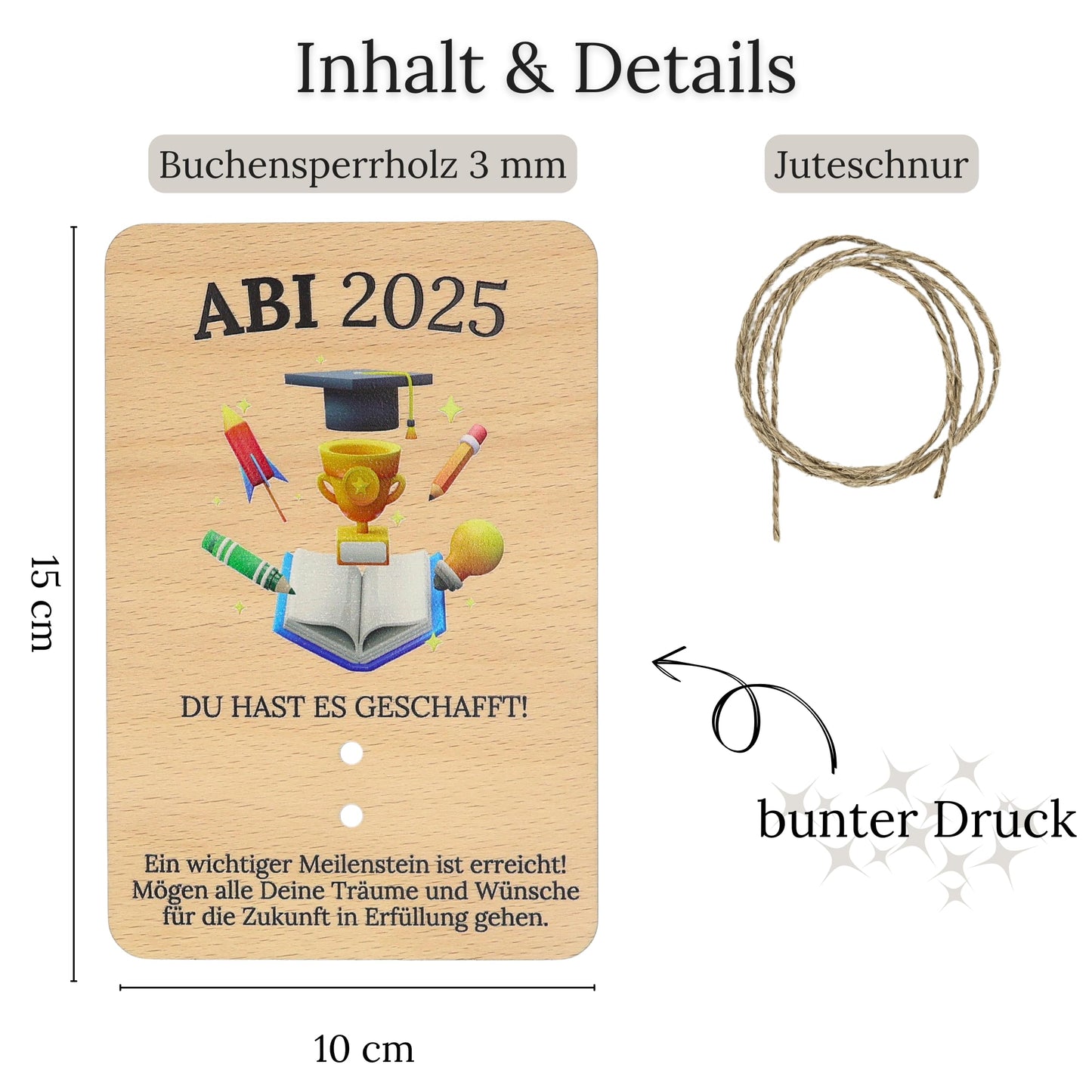 ZUKLA money gift packaging 'ABI 2025' (15x10cm): The creative way to give money
