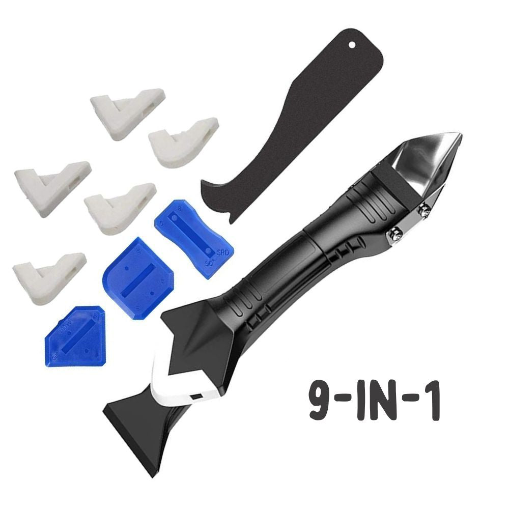 9-in-1 Silikonentferner Werkzeug Set | mit Fugenglätter, Abzieher und mehr2