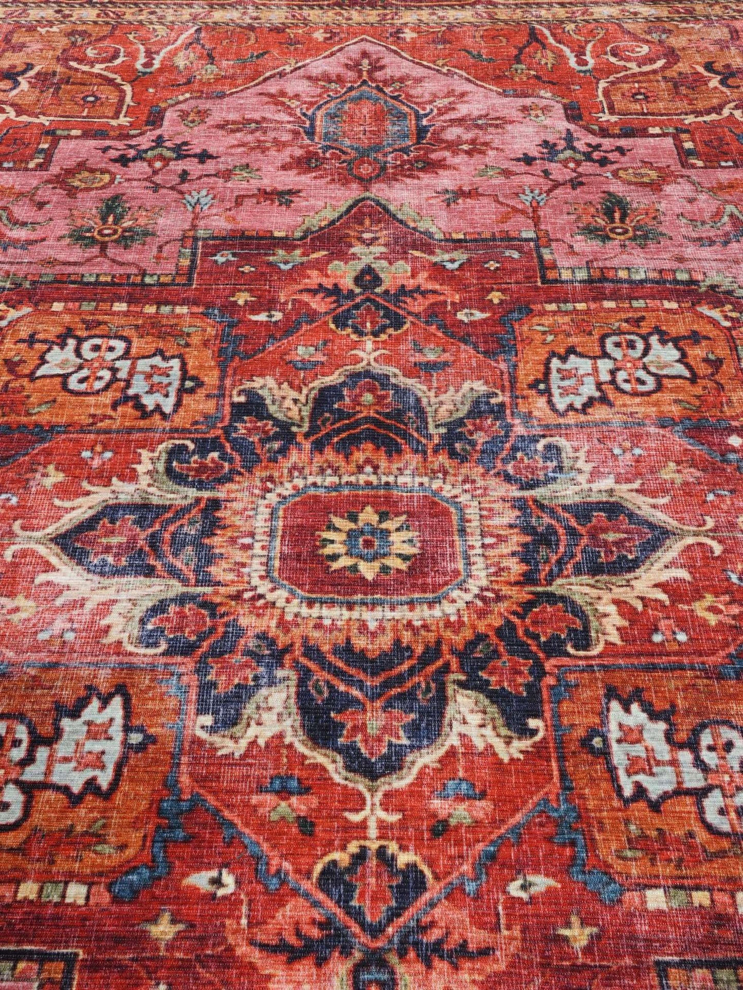 RugVista, Georgia Oriental, Rug, 200 x 300 cm, Rectangle, Short Pile, Modern, Oeko-TEX Standard 100, Living Room, Bedroom, Dining Room/Kitchen, Hallway, Office, Dry Clean Only, Red/Pink