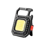 COB Keychain LED Flashlight with 1000 Lumens | 3 Light Modes and Folding Bracket: Rechargeable