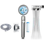 Propeller High-Pressure Shower Head with 360° Rotational Function, Filter, and Pause Switch for the Ultimate Shower Experience