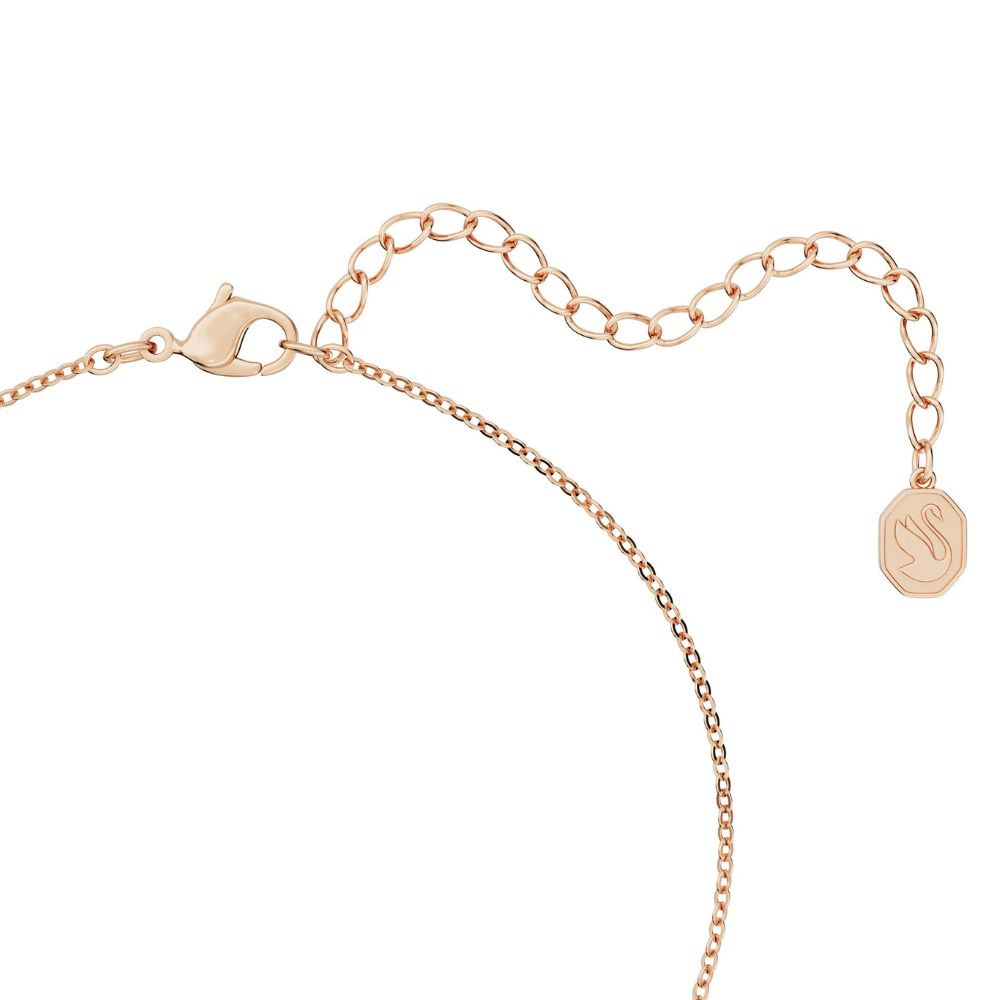 Swarovski 'Originally' Crystal Pearl Pendant for Women: Necklace with Rose Gold Alloy Layer
