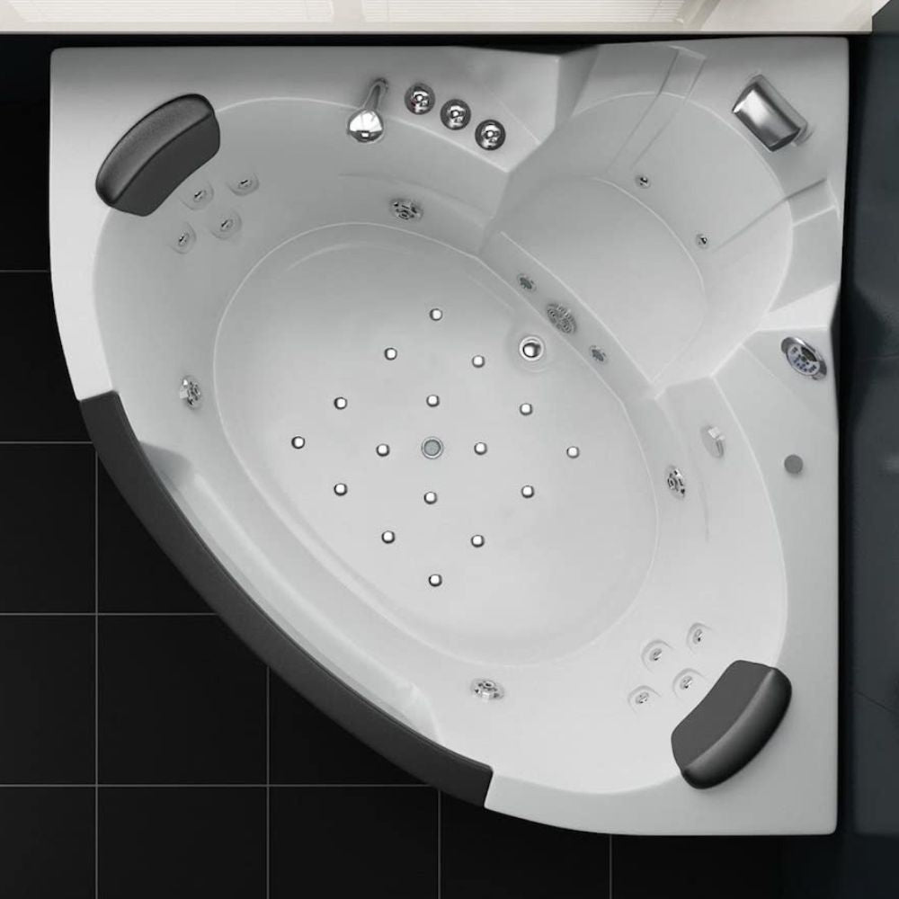 PureHaven Whirlpool mit Wasserfall, Heizung, Lichttherapie, Soundsystem, Bluetooth