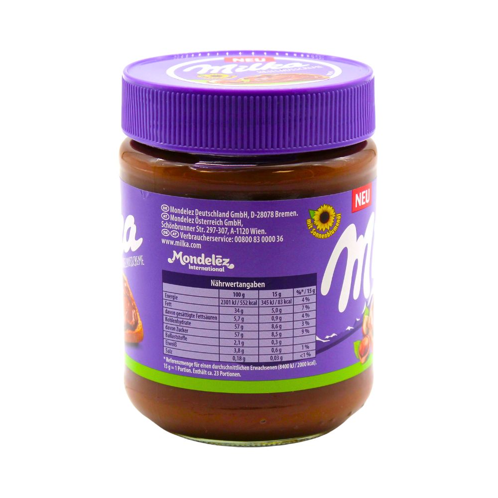 Milka Haselnusscreme Brotaufstrich: 12er Pack x 350g Glas