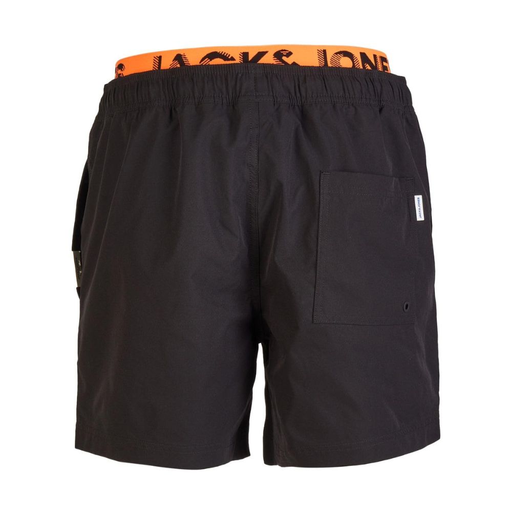 JACK & JONES 'Maui' men's swim shorts with double waistband: Color - Shocking Orange