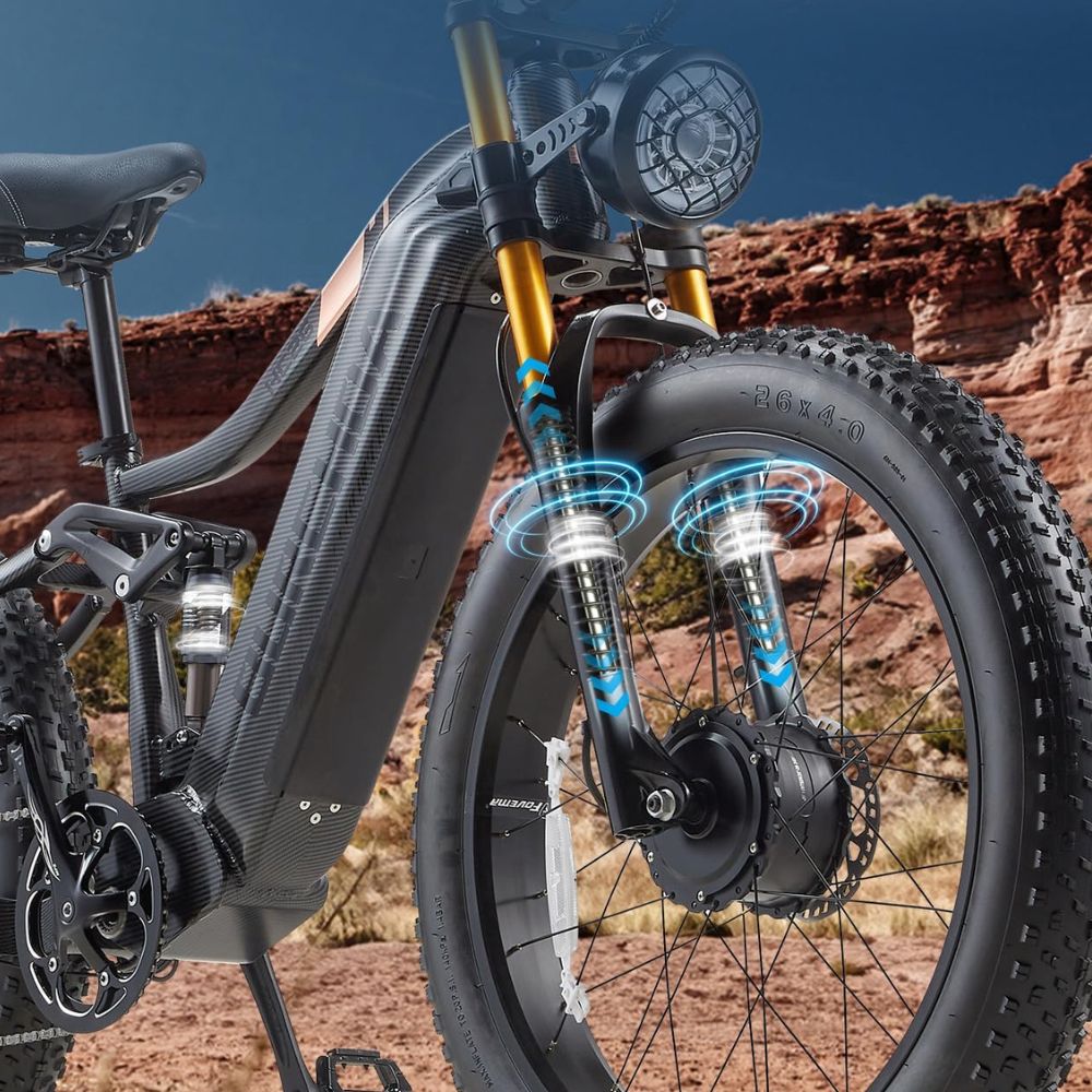 BURCHDA HC26 dual-motor e-bike with LCD display: 190Nm, 1440Wh battery up to 160km