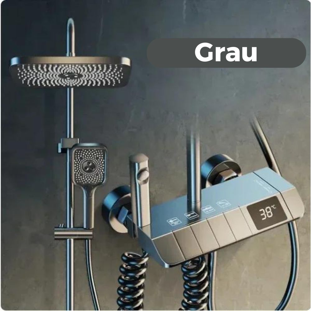 All-In-One Shower System with Digital Display and Thermostat | 4 Functions