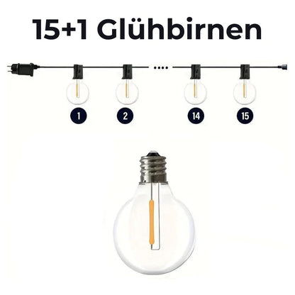Outdoor Lichterkette mit G40 LED-Glühbirnen | Wasserdichte Außenbeleuchtung3