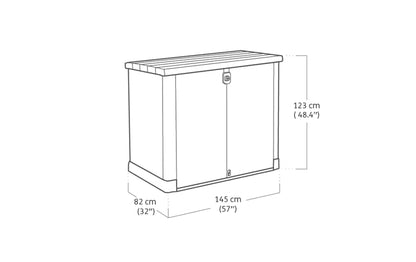 Keter Store It-Out-Pro Mülltonnenbox (1200L): Robuster Abfallbehälter, Wetterfest, Abschließbar