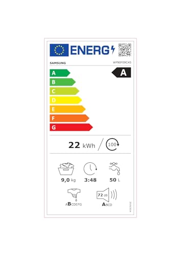 Samsung (WF90F09C4SU2) 'Bespoke AI' Washing Machine (9kg): SmartThings Energy Mode, Ecobubble, SuperSpeed