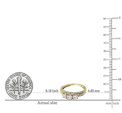 DazzlingRock Collection (KS160-14Y25) Damenring: 14Kt Gelbgold, Rundschliff, I-J Diamant