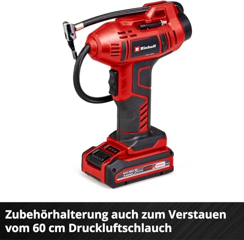Einhell Akku-Autokompressor CE-CC 18 Li-Solo Power X-Change (18V, max. 11 bar, 60cm Druckluftschlauch)