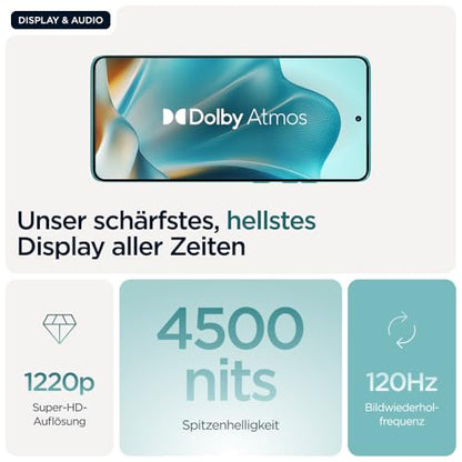 Motorola Edge 60 Fusion Smartphone (8GB RAM, 256 Speicher) inkl. Schutzcover + Handyhalter
